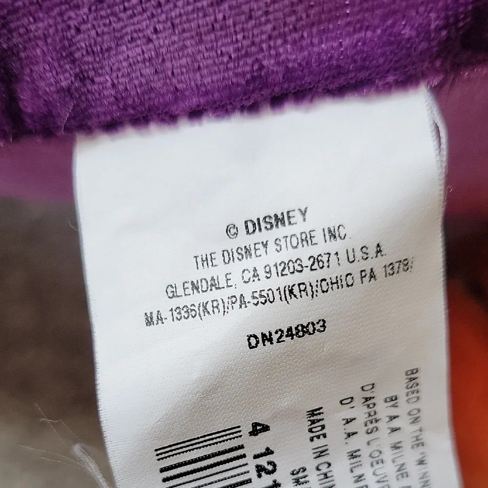 Disney Vintage Tigger Plush Toy - Orange, Purple, Green